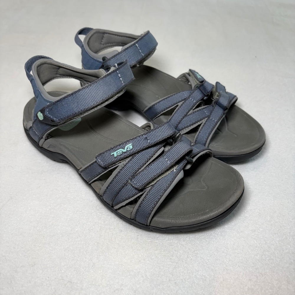 Teva Tirra Blue Grey Hiking Sandals Womens 6 Sport Walking Water Shoes Gorpcore